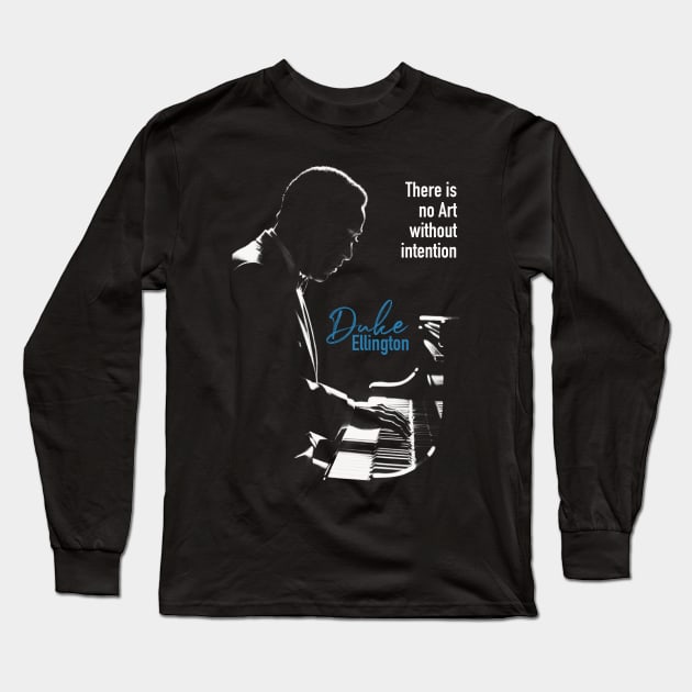 Duke Ellington silhouette Long Sleeve T-Shirt by BAJAJU